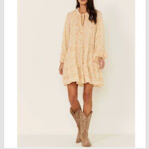 Show Me Your Mumu Birdie Floral Long Sleeve Mini Dress Size S
